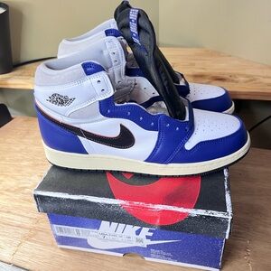 Nike Royal Blue and White High-Tops